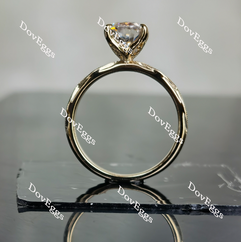 Doveggs flora moissanite 7 lab diamond stones engagement