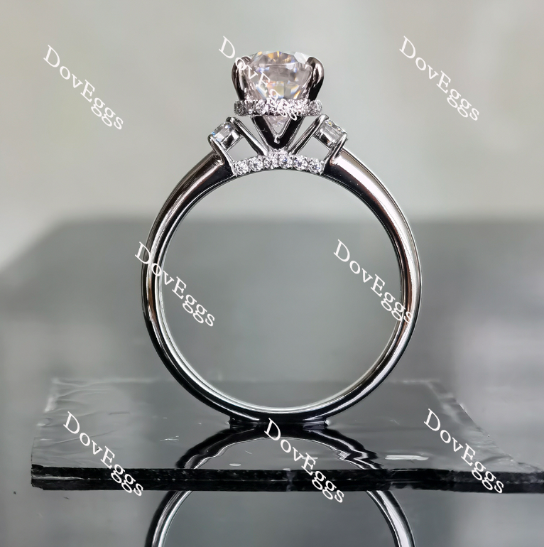 Doveggs pave moissanite engagement ring