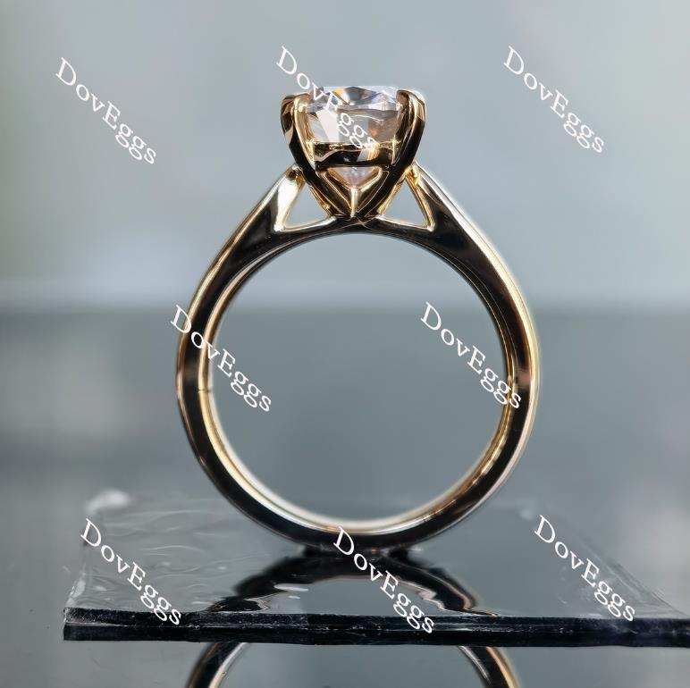 DovEggs oval solitaire moissanite engagement ring