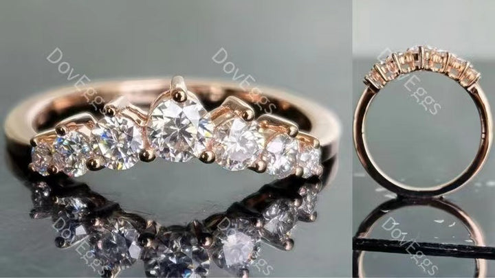 Doveggs round moissanite/lab grown diamond wedding band for women-1.6mm band width - DovEggs-Seattle
