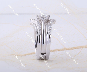 doveggs round moissanite/lab diamond bridal set (2 rings)
