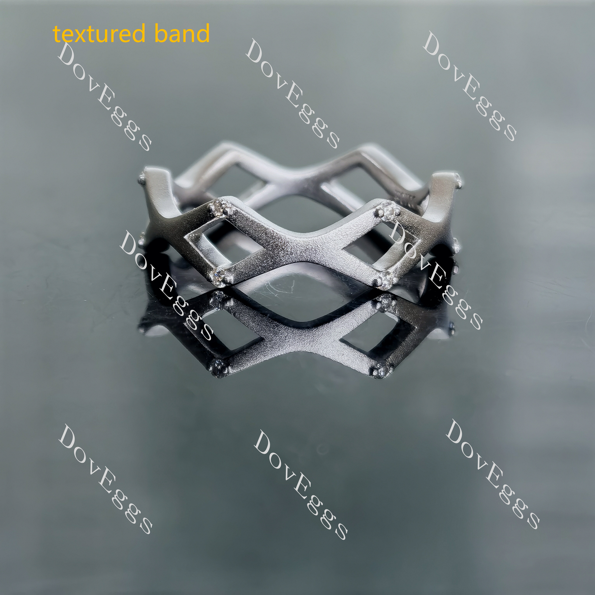 Doveggs round full eternity moissanite/lab grown diamond wedding band-5.5mm band width