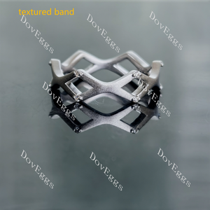 Doveggs round full eternity moissanite/lab grown diamond wedding band-5.5mm band width