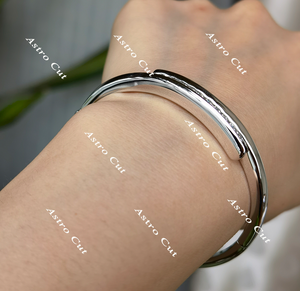 Doveggs round moissanite/lab grown diamond bangle for women