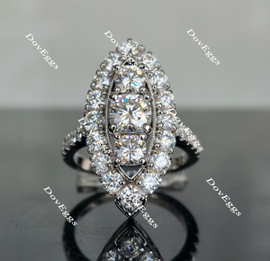 side stone moissanite engagement ring