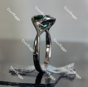 Doveggs round solitaire zambia emerald colored gem engagement ring