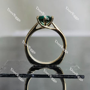 Doveggs round solitaire zambia emerald colored gem engagement ring