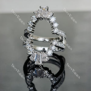 Arizona art deco moissanite/lab grown diamond enhancer (enhancer only)-6.9mm band width