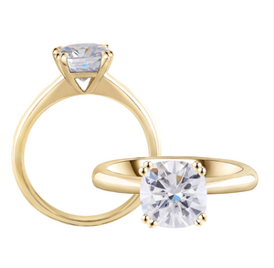 Doveggs cushion solitaire moissanite engagement ring