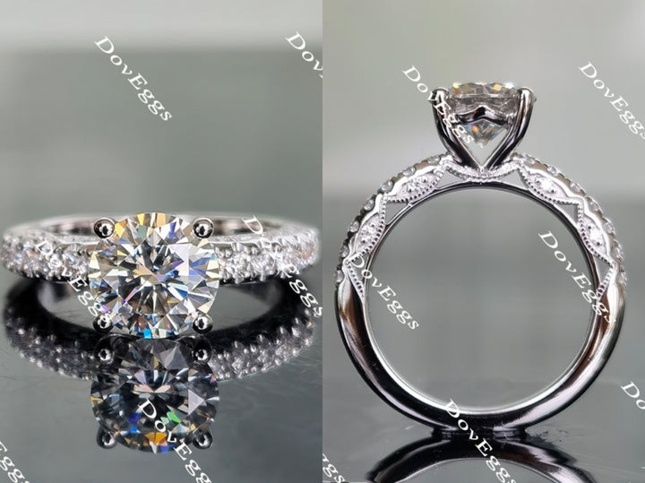 pave moissanite engagement ring