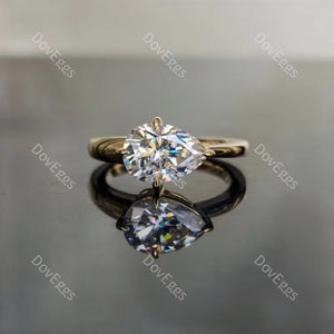 Doveggs solitaire moissanite engagement ring