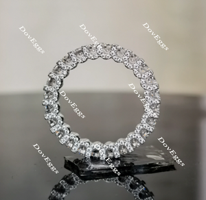 doveggs round full eternity moissanite/lab grown diamond wedding band-2.9mm band width