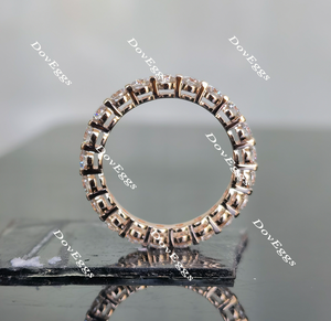 Doveggs 2.5mm moissanite/lab grown diamond eternity wedding band for women-2.2mm band width