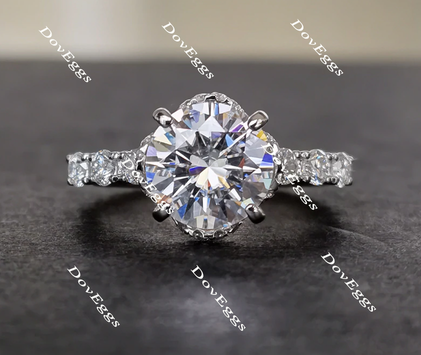 side-stone moissanite ring