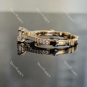 yellow gold asscher moissanite ring