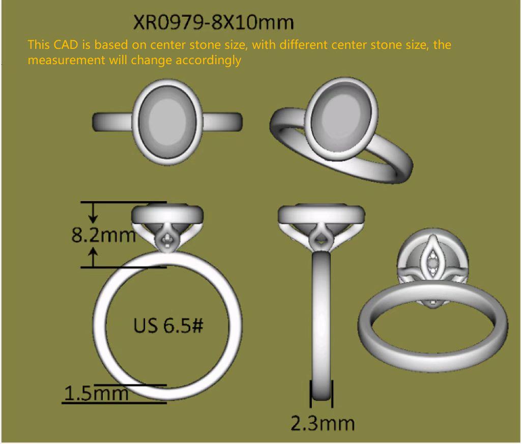 Wendyann's bezel setting oval moissanite engagement ring