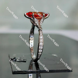 Doveggs marquise art deco orange sapphire colored gem engagement ring
