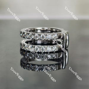 Doveggs round moissanite enhancer/lab grown diamond wedding band-8.2mm band width