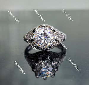 vintage moissanite engagement ring