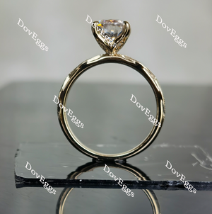 Doveggs oval floral moissanite engagement ring