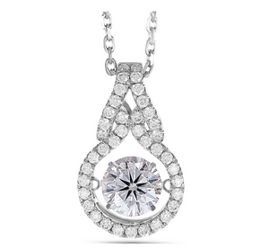 Doveggs premade art deco moissanite pendant necklace for women(pendant only)