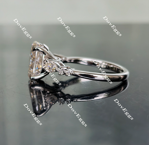 Doveggs side stone moissanite engagement ring