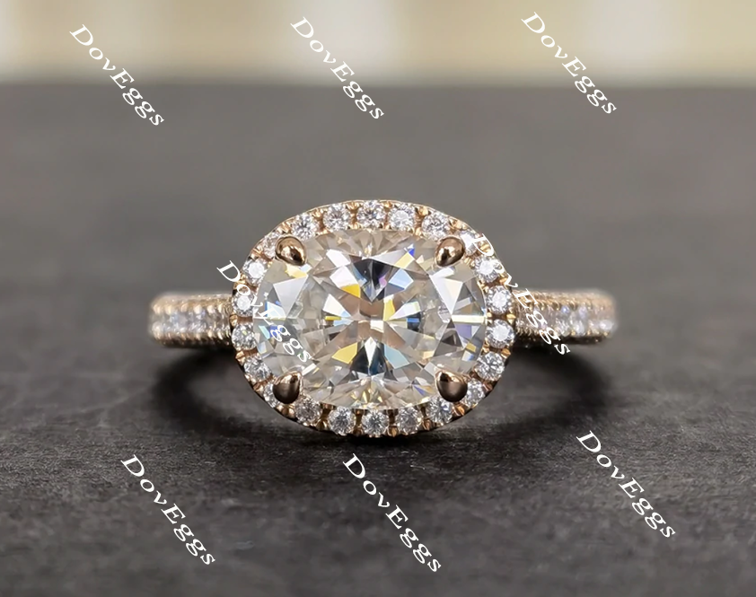 halo moissanite ring