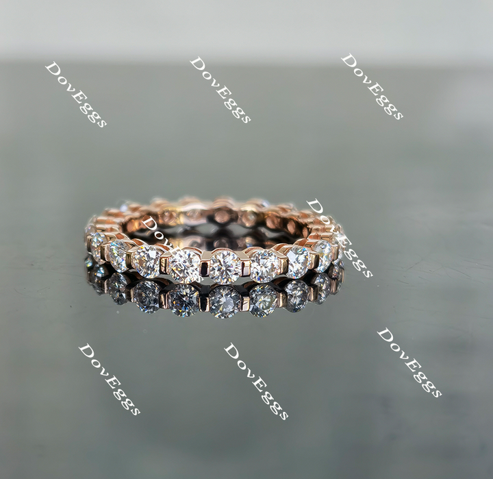 Doveggs 2.5mm moissanite/lab grown diamond eternity wedding band for women-2.2mm band width - DovEggs-Seattle