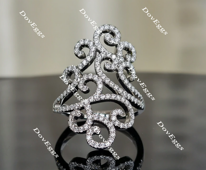 Boyfriend Ring moissanite/lab grown diamond band-2.5mm band width - DovEggs-Seattle