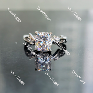 Doveggs art deco moissanite engagement ring