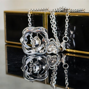 Doveggs round art deco pendant necklace with accents (pendant only)