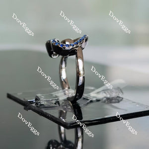 In Mayte honor: you are value round moissanite/lab grown diamond & colorded gem band-2.3mm band width
