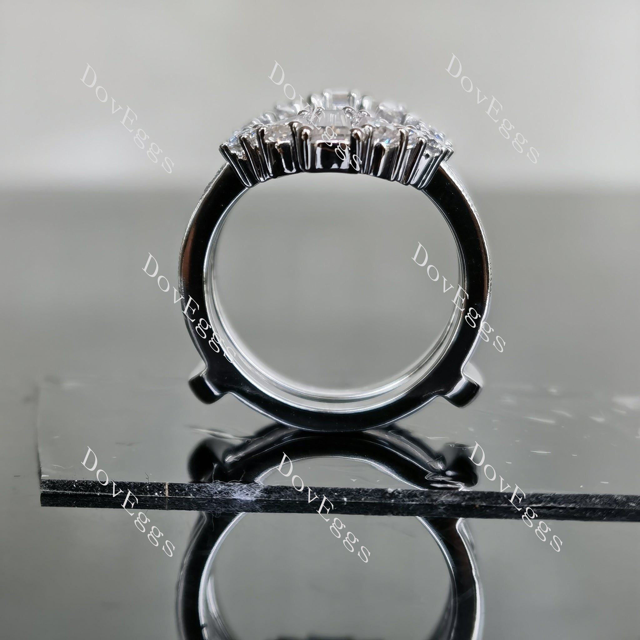 Arizona art deco moissanite/lab grown diamond enhancer (enhancer only)-6.9mm band width