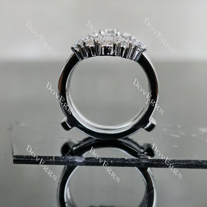 Arizona art deco moissanite/lab grown diamond enhancer (enhancer only)-6.9mm band width