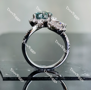Two heart’s beat as one, in memory of Robert moissanite ring