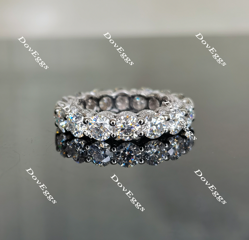 full eternity moissanite wedding band