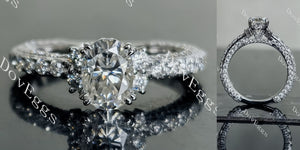 pave moissanite engagement ring