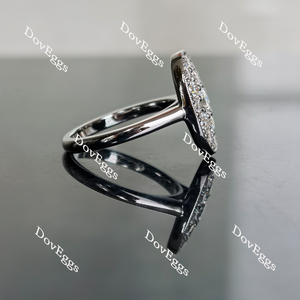 Doveggs oval shape round moissanite/lab grown diamond wedding band/moissanite ring