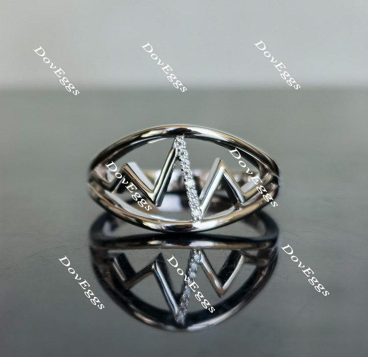 The Hero moissanite/lab grown diamond ring/wedding band-2.5mm band width