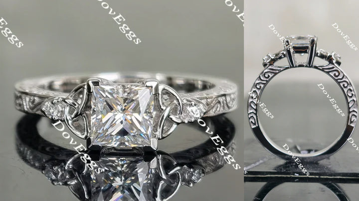 vintage moissanite engagement ring
