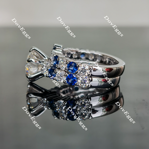 Doveggs half eternity moissanite bridal set(2 rings)