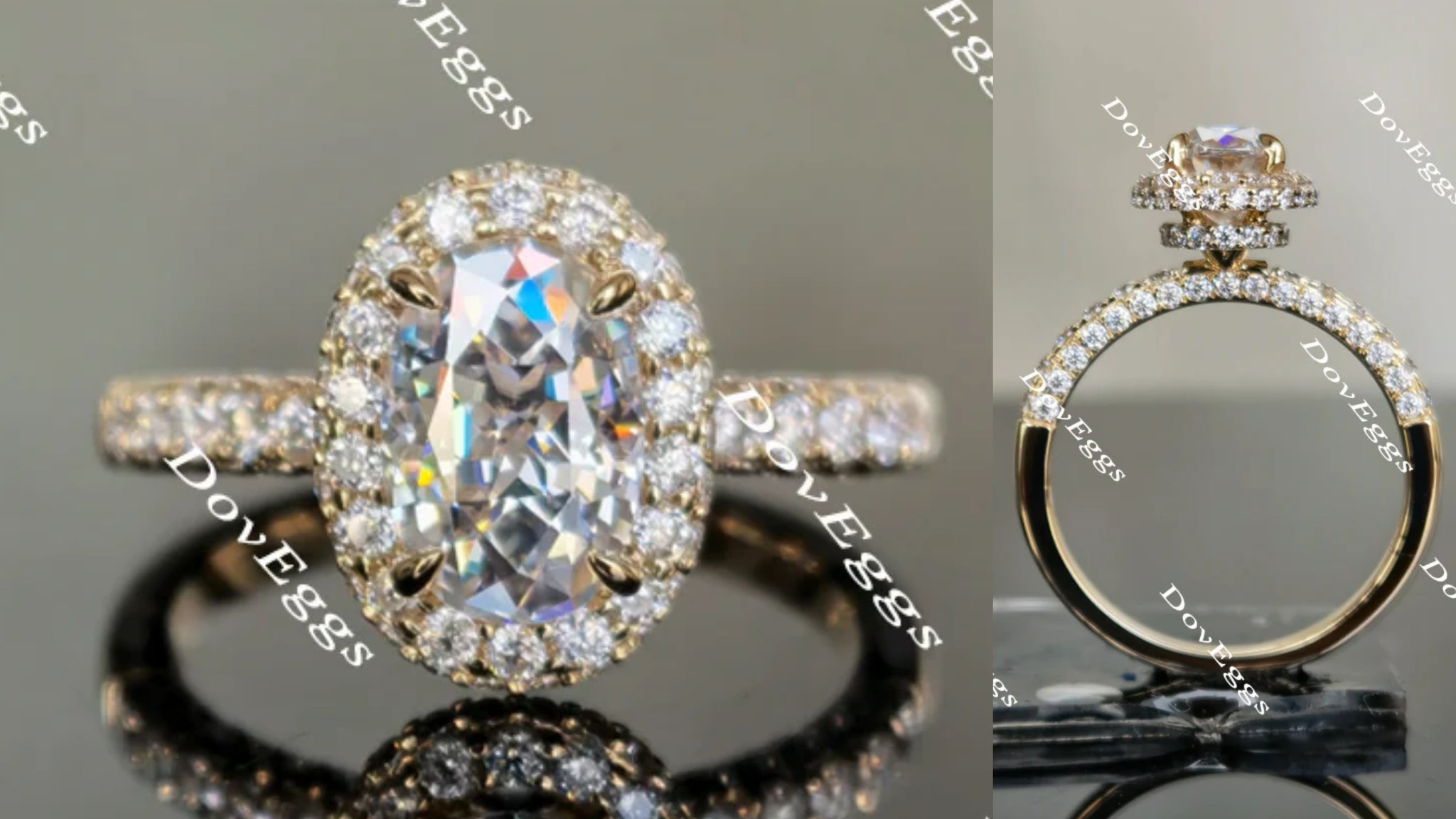 oval moissanite engagement ring