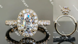 oval moissanite engagement ring