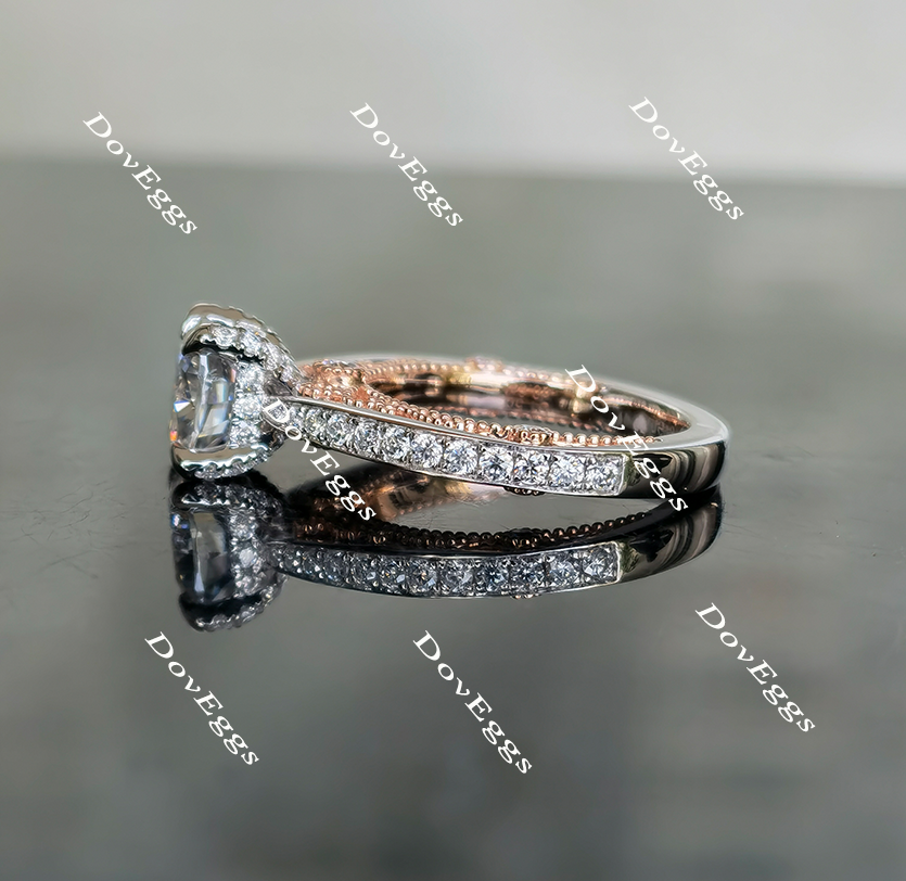 Aubree’s cushion half eternity pave Ring