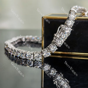 Doveggs round GHI color moissanite/lab grown diamond tennis bracelet