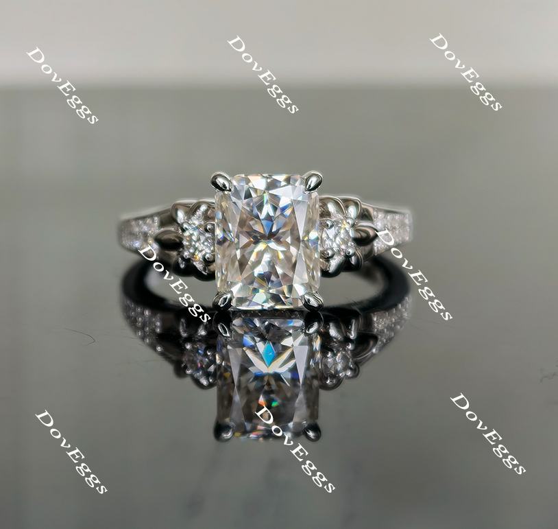 art deco moissanite engagement ring