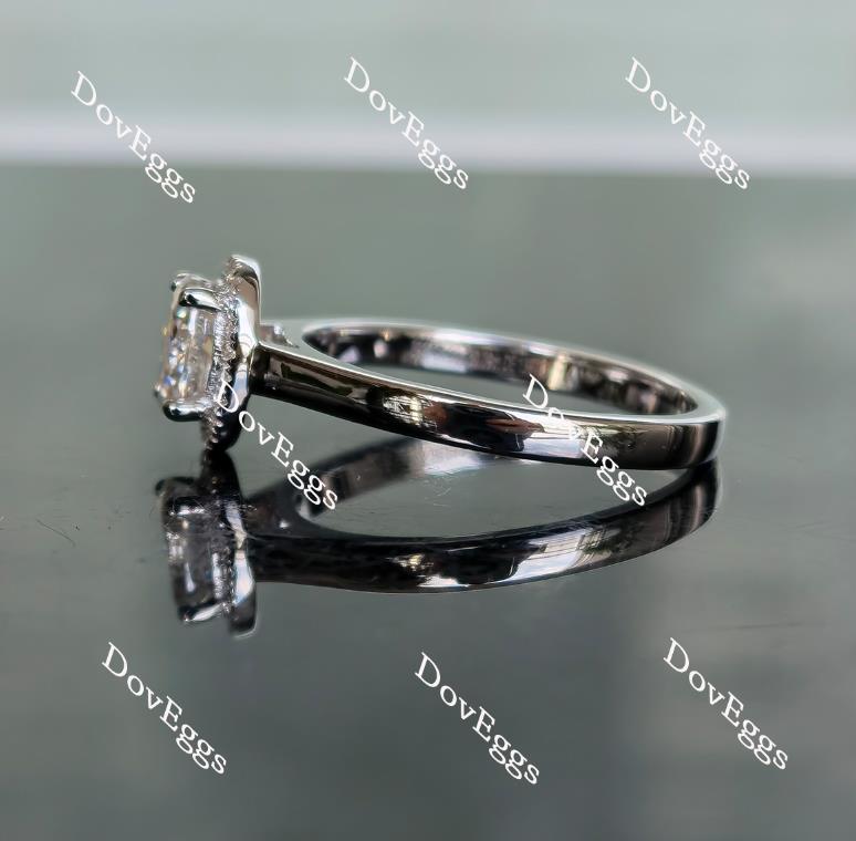 Doveggs cathedral halo moissanite engagement ring