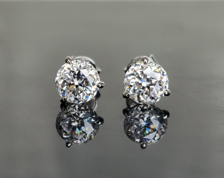 Doveggs solitaire round Nova moissanite stud earrings for women - DovEggs-Seattle