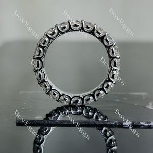 Doveggs round full eternity pave moissanite/lab grown diamond wedding band-2.7mm band width