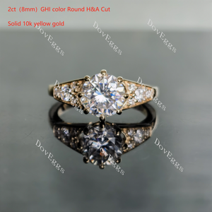 The queen art deco moissanite engagement ring
